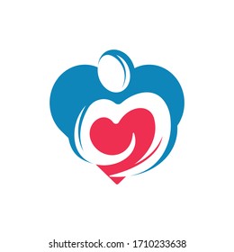 Charity Group logo design concept. People Care logo design.