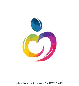 Charity Group logo design concept. People Care logo design.