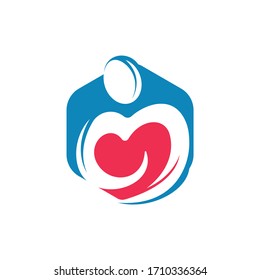 Charity Group logo design concept. People Care logo design.
