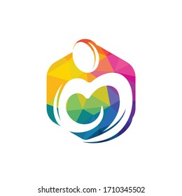 Design-Konzept für das Logo der Wohltätigkeitsgruppe. People Care Logo Design.