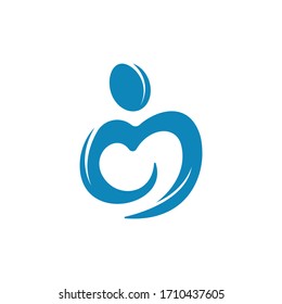 Charity Group logo design concept. People Care logo design.