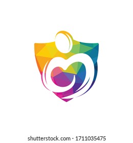 Charity Group logo design concept. People Care logo design.