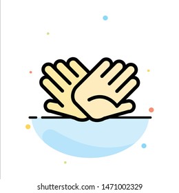 Charity, Hands, Help, Helping, Relations Abstract Flat Color Icon Template. Vector Icon Template background