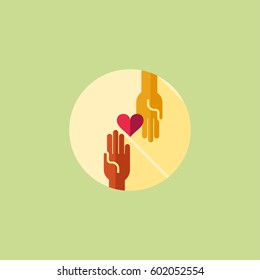 charity hands icon