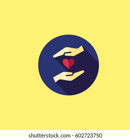 charity hands icon