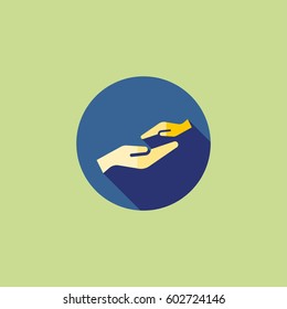 charity hands icon