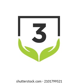 El Logo De La Ayuda De La Caridad Manos En La Plantilla De Concepto Carta 3. Cuidado, Compartir, Caridad, Salud Médica, Organización de Donaciones 3 Diseño de Logotipo