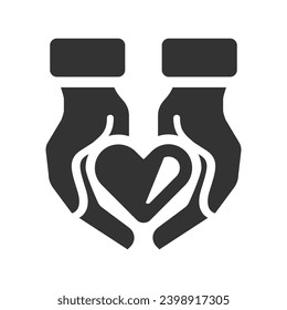 Charity Help Icon , Vector Graphics