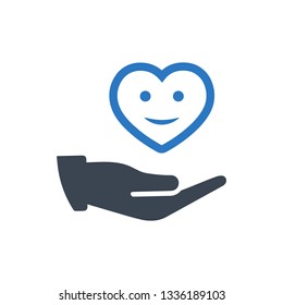 Charity helping icon