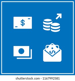 charity icon. 4 charity vector set. money icons for web and design about charity theme
