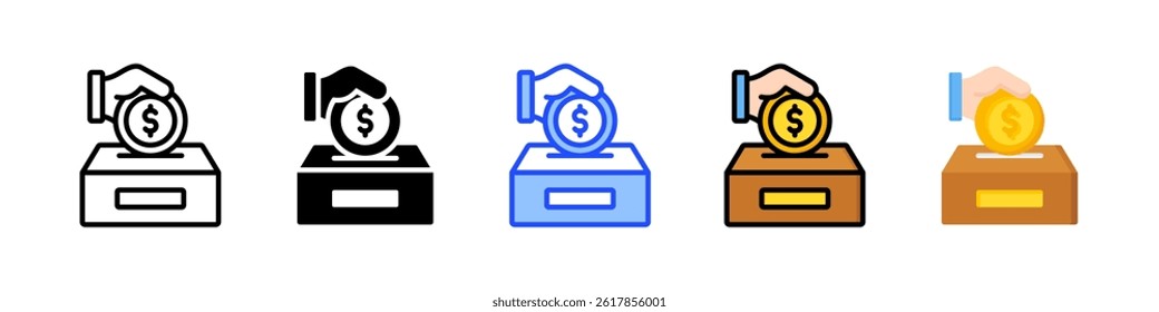 Charity Icon Collection With Multiple Styles