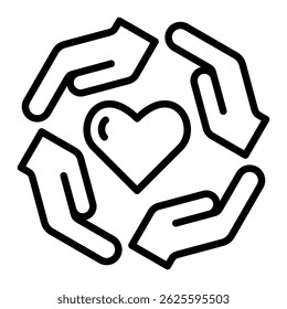 Charity Icon Element For Design