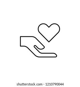 charity icon. Element of simple web icon. Thin line icon for website design and development, app development. Premium icon
