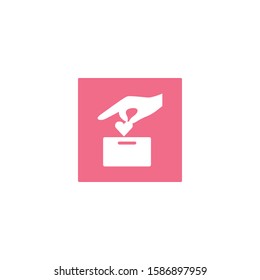 Charity icon. For event design - web, invitation, flyer, poster.