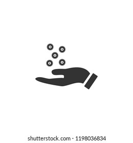 Charity icon flat. Icon Flat