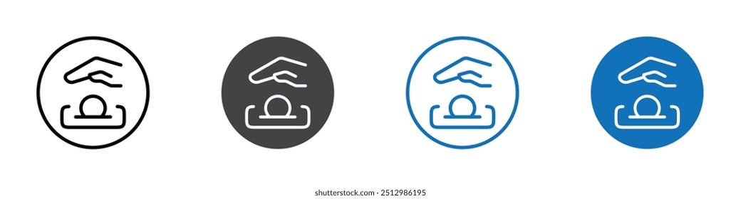 Charity icon flat editable icon mark set.