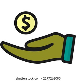 charity icon groups are created using a variety of color styles