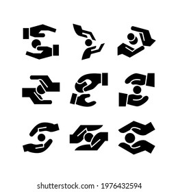 charity icon or logo isolated sign symbol vector illustration - Collection of high quality black style vector icons
