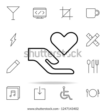charity icon. Minimal Universal Theme icons universal set for web and mobile