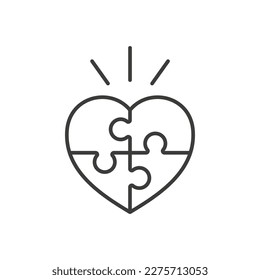 Charity icon. Nonprofit, justice, organization logo template. Vector illustration. Editable stroke.