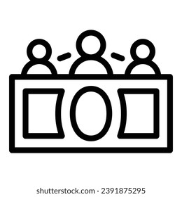 Charity icon outline vector. Social money. Financial help