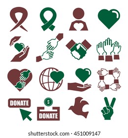 charity icon set