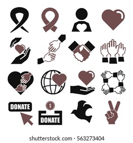 charity icon set