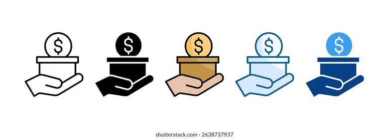Charity Icon Set Multiple Style Collection