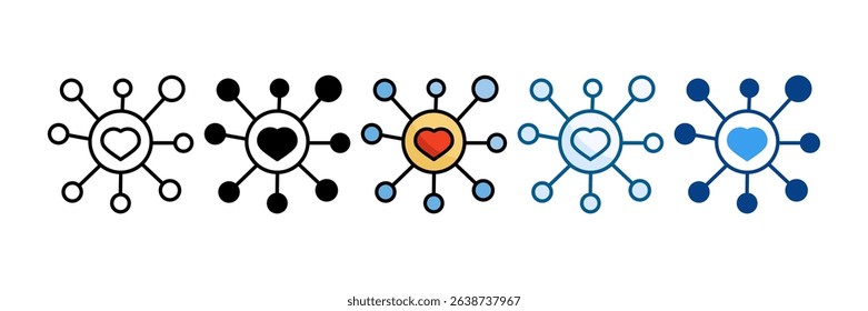 Charity Icon Set Multiple Style Collection
