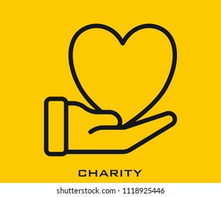 Charity icon signs