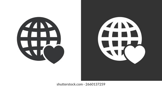 Charity-Symbol. Symbol für durchgezogene Glyphenserie