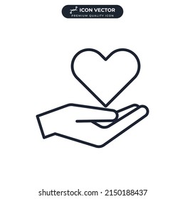 charity icon symbol template for graphic and web design collection logo vector illustration