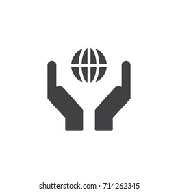 Charity icon vector, filled flat sign, solid pictogram isolated on white. Symbol, logo illustration