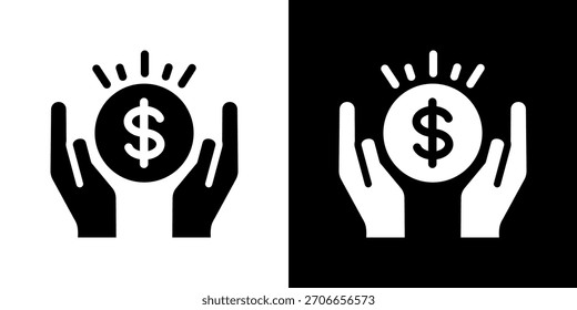 Ilustração de vetor de ícone de caridade. Design De Estilo Plano Criado Para Flexibilidade Criativa Em Versões Claras E Escuras.