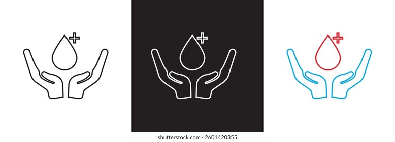 Charity icon .  Vector illustration. isolated on white and black background. EPS 10