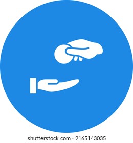 Wohltätigkeitssymbol, Vektorbild. Kann auch für Spenden verwendet werden. Geeignet für mobile Apps, Web-Apps und Printmedien.