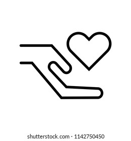Charity icon vector icon. Simple element illustration. Charity symbol design. Can be used for web and mobile.