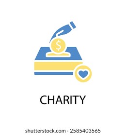 Charity icon. vector.Editable stroke.linear style sign for use web design,logo.Symbol illustration.