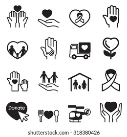 Charity icons Set