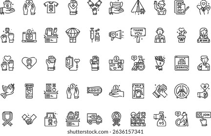 Charity icons icons Simple vector icon. Illustration symbol design template for web mobile UI element. 