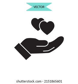 charity icons  symbol vector elements for infographic web