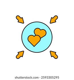charity icons  symbol vector elements for infographic web