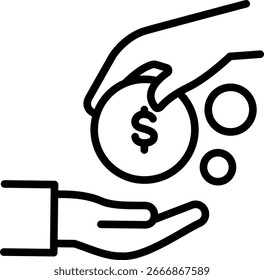 Charity Icons Vector Set | Donación, Ayuda, Asistencia y Colección de símbolos sin fines de lucro