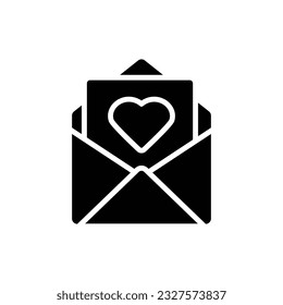Charity Letter Filled Icon Vector Illustration