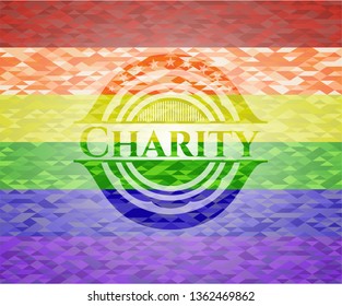 Charity lgbt colors emblem 