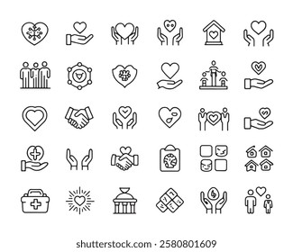 Charity Line Art 50 Icon Set Designs (1)