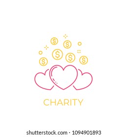 Charity, line icon