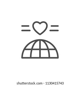 Charity line icon