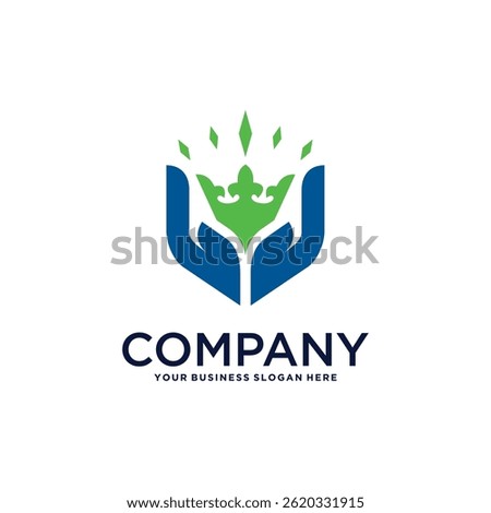 charity logo design with crown