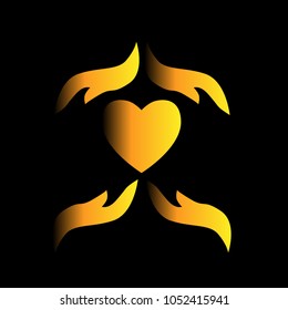 charity logo design for non profit company, philosophy of this logo is handle, help with heart